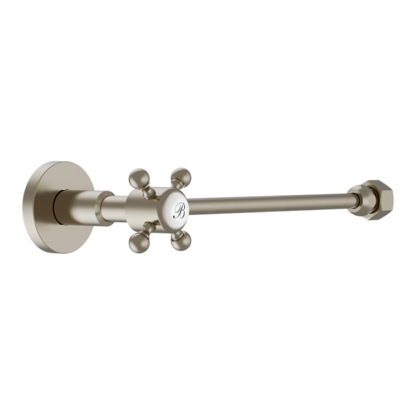 Product Cut out image of the Burlington Brushed Nickel Cistern Tank On/Off Valve